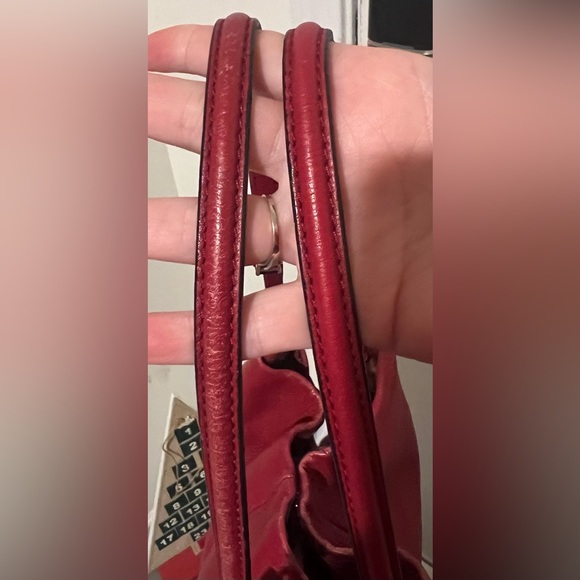 VTG Coach Purse Madison Phoebe Red Pebbled Leather Hobo Shoulder Bag Large Y2K - Picture 2 of 16